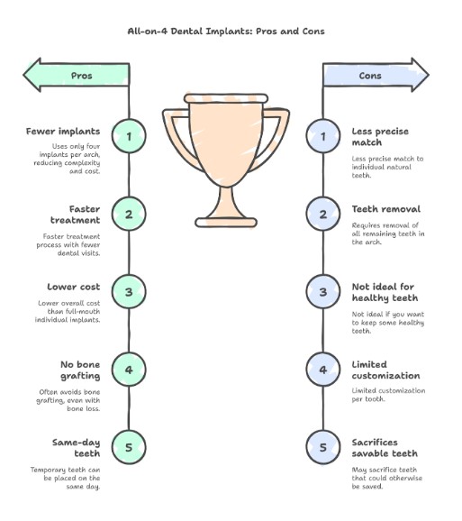 Di4 All-on-4 Dental Implants: Pros and Cons