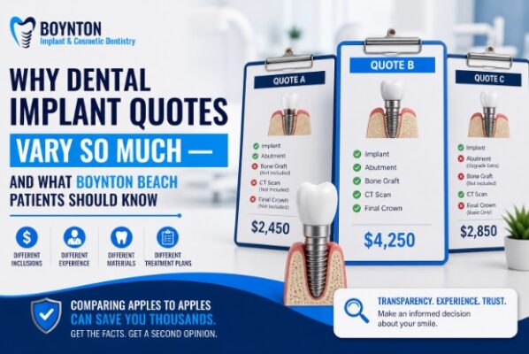 Why Dental Implant Quotes Vary So Much — And What Boynton Beach Patients Should Know